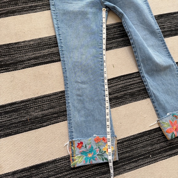 Driftwood Women's Colette Light Blue Jeans with Embroider Tapper - Picture 12 of 14